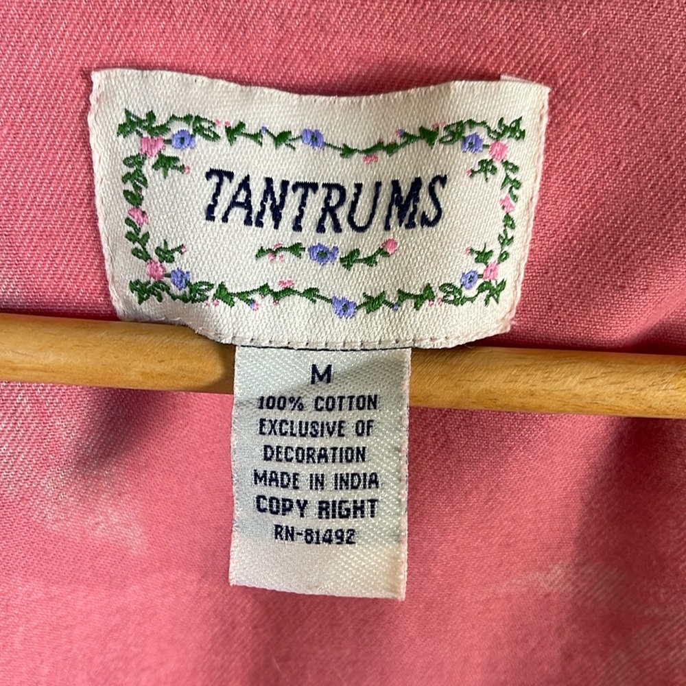 Tantrums Vintage ‘90’s Hibiscus Floral Jean Jacket Size M - Picture 12 of 12